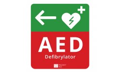 Tablica kierunkowa do defibrylatora AED Lewo
