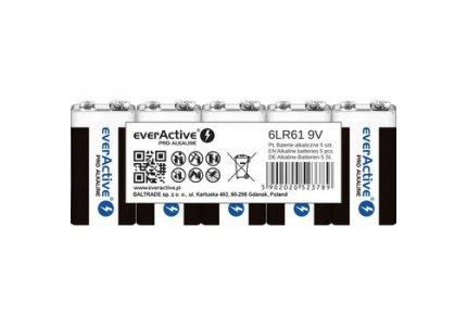 everActive 6LR61/9V Pro Alkaline 5 szt