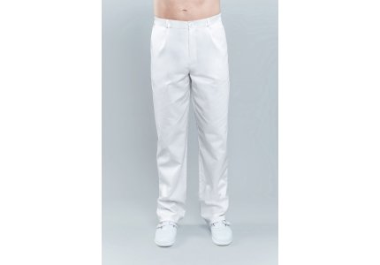 Spodnie białe męskie klasyczne 76001/WHTH/54