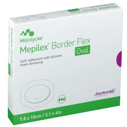 MOLNLYCKE Mepilex Border Flex Oval 7,8 x 10cm /opk. 5 szt