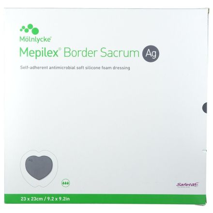 MOLNLYCKE Mepilex Border Sacrum Ag 23x23cm /opk. 5 szt