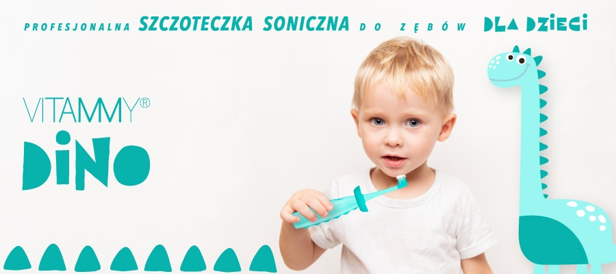 Szczoteczka soniczna do zębów dla dzieci Vitammy Little dino