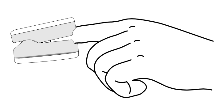 Jak prawidłowo włożyć palec do pulsoksymetru